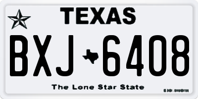 TX license plate BXJ6408