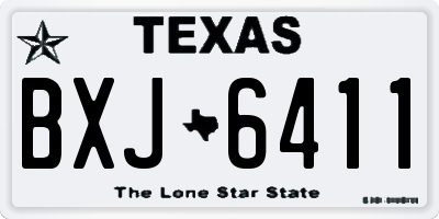 TX license plate BXJ6411