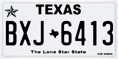TX license plate BXJ6413
