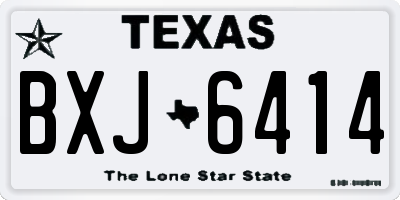 TX license plate BXJ6414