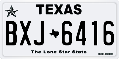 TX license plate BXJ6416