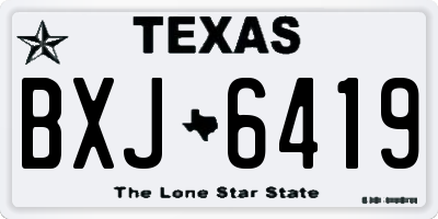 TX license plate BXJ6419