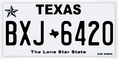 TX license plate BXJ6420