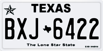 TX license plate BXJ6422