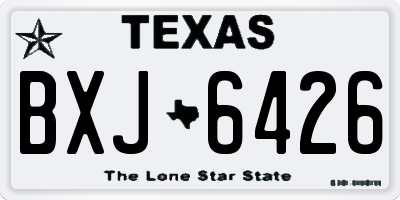 TX license plate BXJ6426