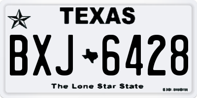 TX license plate BXJ6428