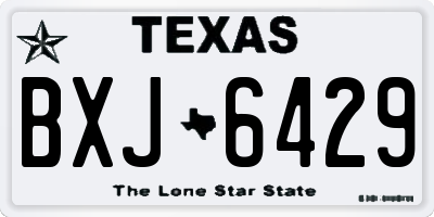 TX license plate BXJ6429