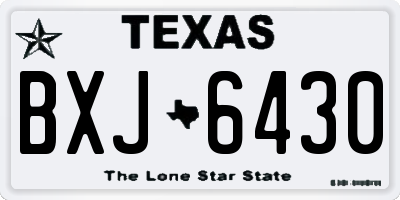 TX license plate BXJ6430
