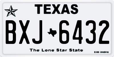TX license plate BXJ6432