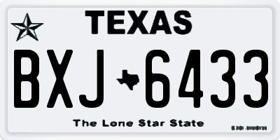 TX license plate BXJ6433