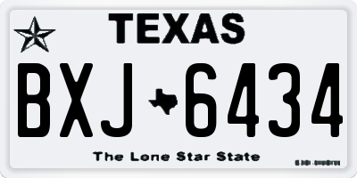 TX license plate BXJ6434