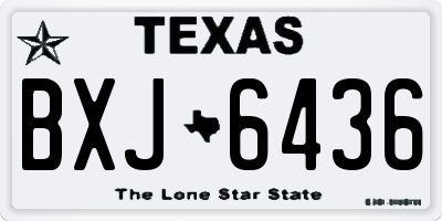 TX license plate BXJ6436