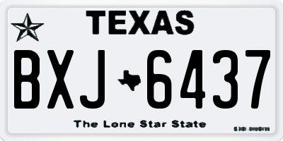 TX license plate BXJ6437