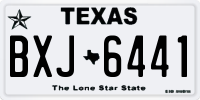 TX license plate BXJ6441