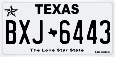 TX license plate BXJ6443