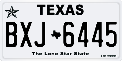 TX license plate BXJ6445