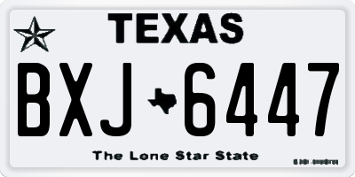 TX license plate BXJ6447