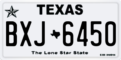 TX license plate BXJ6450