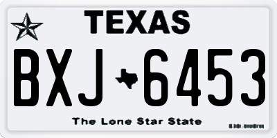 TX license plate BXJ6453