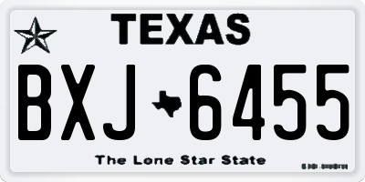 TX license plate BXJ6455
