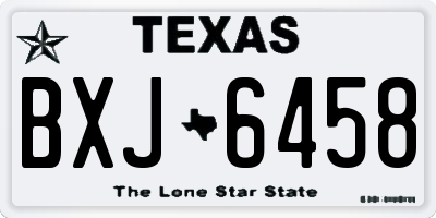 TX license plate BXJ6458