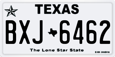 TX license plate BXJ6462