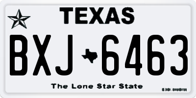 TX license plate BXJ6463