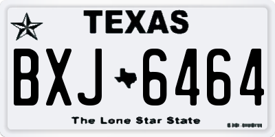 TX license plate BXJ6464