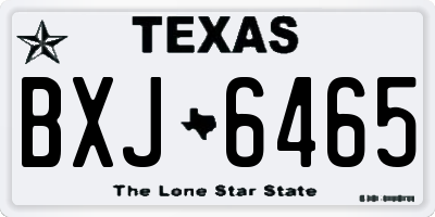 TX license plate BXJ6465