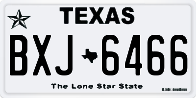 TX license plate BXJ6466
