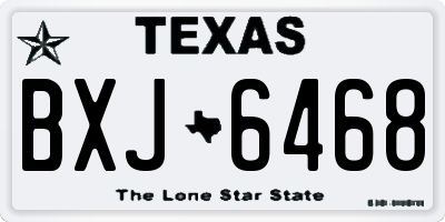 TX license plate BXJ6468