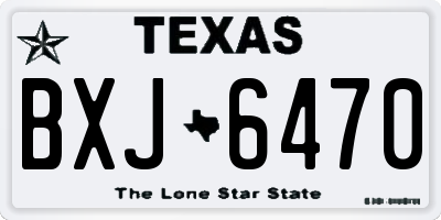TX license plate BXJ6470