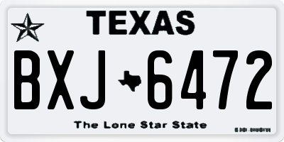TX license plate BXJ6472