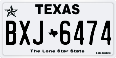 TX license plate BXJ6474