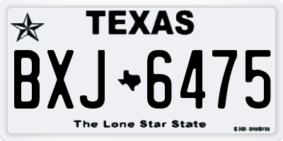 TX license plate BXJ6475