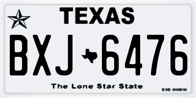 TX license plate BXJ6476