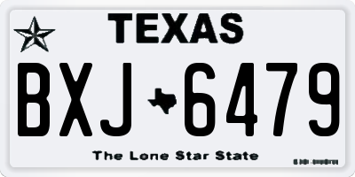 TX license plate BXJ6479