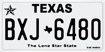 TX license plate BXJ6480