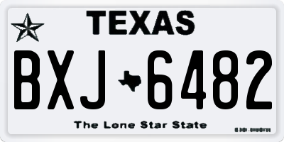 TX license plate BXJ6482