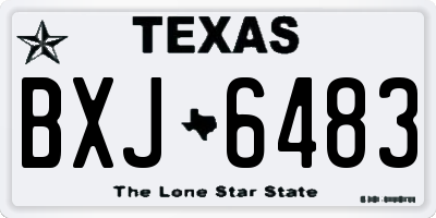 TX license plate BXJ6483