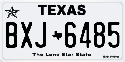 TX license plate BXJ6485