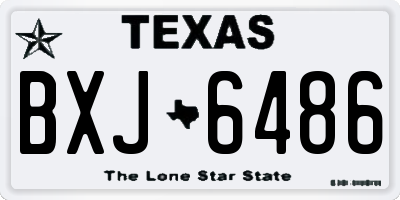 TX license plate BXJ6486