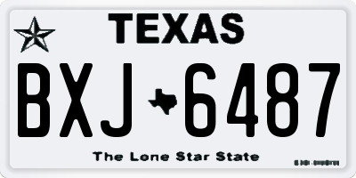 TX license plate BXJ6487