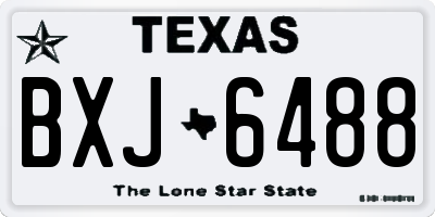 TX license plate BXJ6488