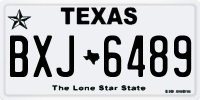 TX license plate BXJ6489