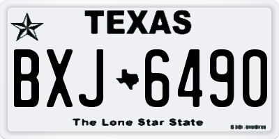 TX license plate BXJ6490