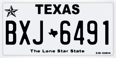 TX license plate BXJ6491