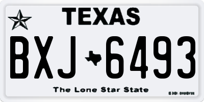 TX license plate BXJ6493