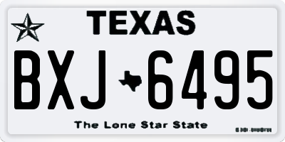 TX license plate BXJ6495