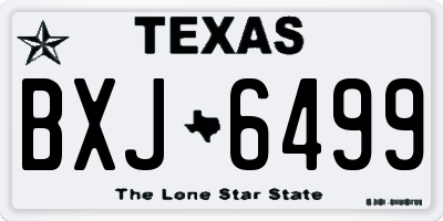 TX license plate BXJ6499
